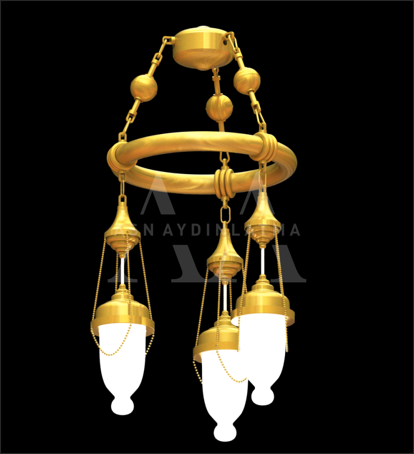 Borulu Osmanlı Model Avizeler 30 cm Çap