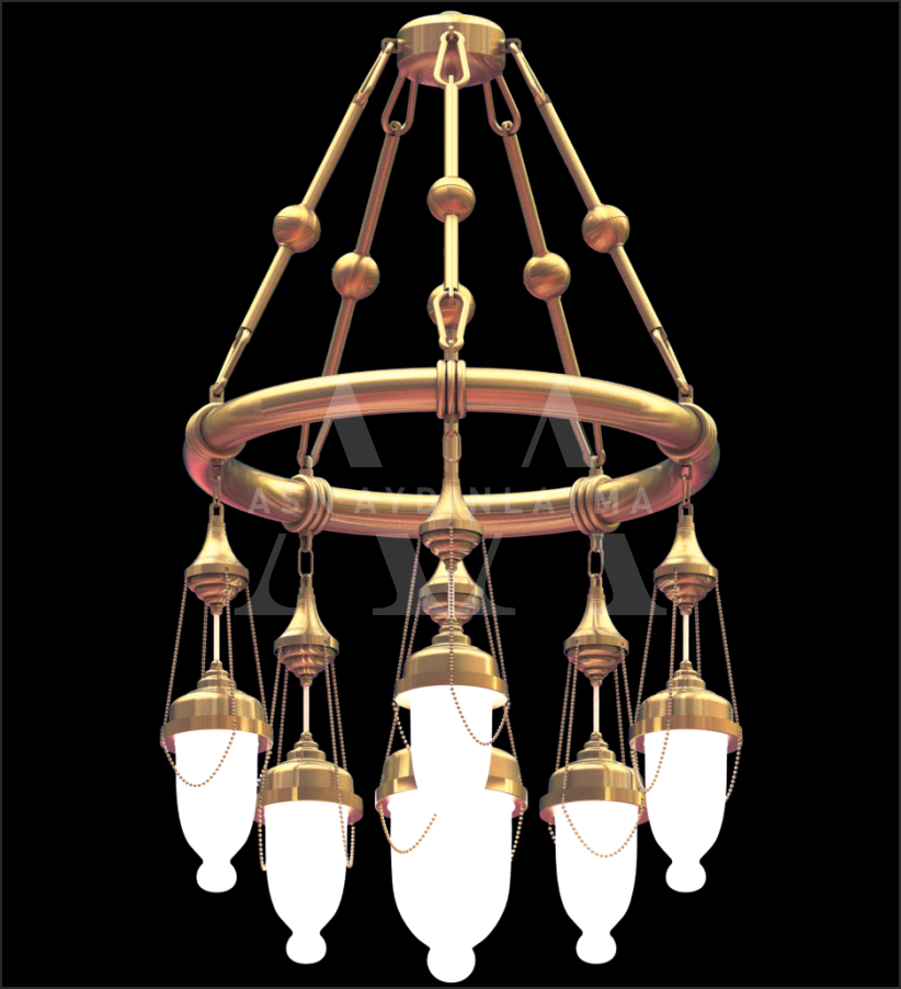 Borulu Osmanlı Model Avizeler 50 cm Çap