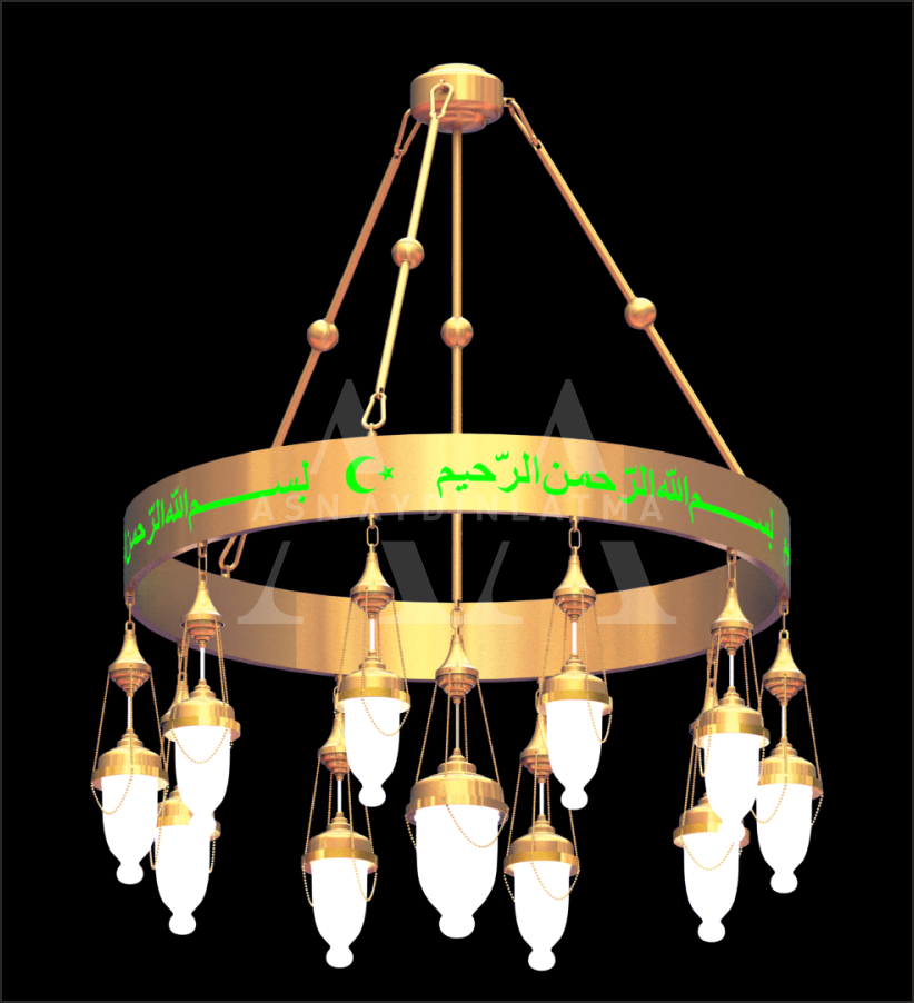 Led Ayetli Avizeler 100 Cm Çap