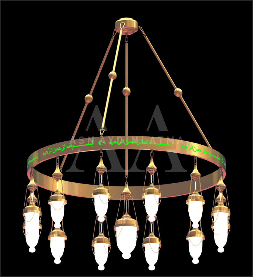 Led Ayetli Avizeler Tekli 120 Cm Çap